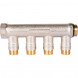 SMB 6211 341204 STOUT Коллектор с шаровыми кранами 3/4 , 4 отвода 1/2  (синие ручки) (6200R6N0504B4B)