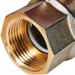 Кран шаровой полнопроходной с американкой STOUT ВР/НР ручка бабочка 1 (EPDM)