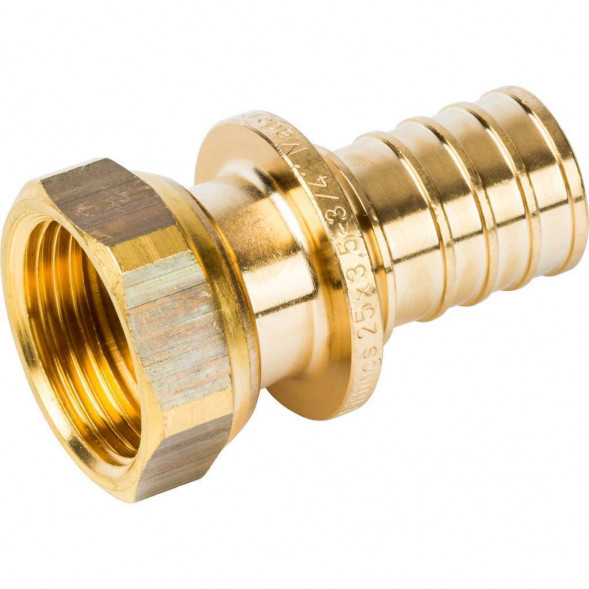 SFA-0019-002534 STOUT Переходник с накидной гайкой 25xG 3/4  для труб из сшитого полиэтилена аксиальный (3400C7H052535B)