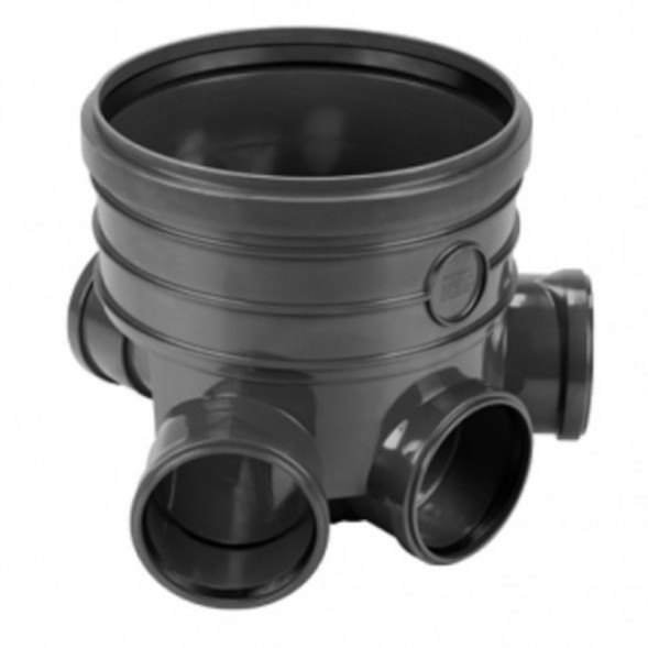 Днище (кинета) колодца тип 400: три входа - один выход