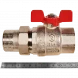 Кран шаровой полнопроходной с американкой STOUT ВР/НР ручка бабочка 1 1/4 (EPDM)