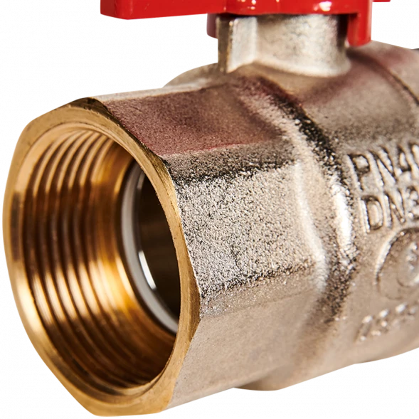 Кран шаровой полнопроходной с американкой STOUT ВР/НР ручка бабочка 1 1/4 (EPDM)