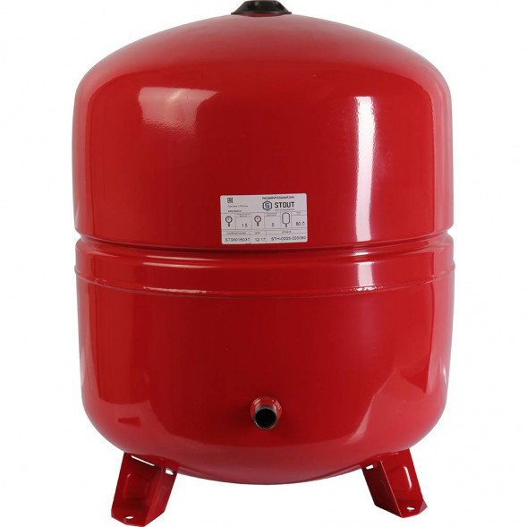 *STH-0005-000080 STOUT Расширительный бак на отопление 80 л. (цвет красный)