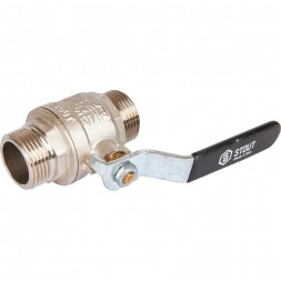 Кран шаровой STOUT полнопроходной, НР/НР, ручка рычаг 1