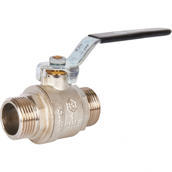 Кран шаровой STOUT полнопроходной, НР/НР, ручка рычаг 1