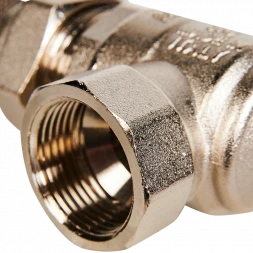 Кран шаровой полнопроходной угловой с американкой STOUT ВР/НР ручка бабочка 3/4