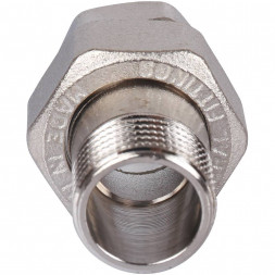 SFT-0045-000012 STOUT Разъемное соединение  американка  ВН, никелированное, уплотнение под гайкой по плоскости, 1/2” (2700A1N040400B)