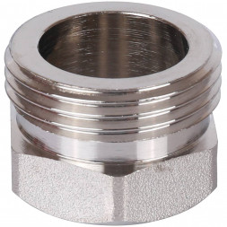 SFT-0045-000012 STOUT Разъемное соединение  американка  ВН, никелированное, уплотнение под гайкой по плоскости, 1/2” (2700A1N040400B)