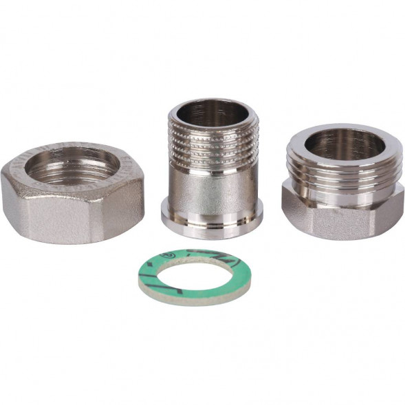 SFT-0045-000012 STOUT Разъемное соединение  американка  ВН, никелированное, уплотнение под гайкой по плоскости, 1/2” (2700A1N040400B)