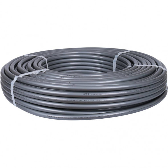 SPX-0001-002028 STOUT 20х2,8 (бухта 100 метров) PEX-a труба из сшитого полиэтилена с кислородным слоем, серая