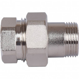 SFT-0045-000034 STOUT Разъемное соединение  американка  ВН, никелированное, уплотнение под гайкой по плоскости, 3/4” (2700A1N050500B)