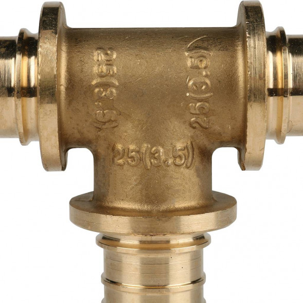 SFA-0013-000025 STOUT Тройник равнопроходный 25x25x25 для труб из сшитого полиэтилена аксиальный (340010H253500B)