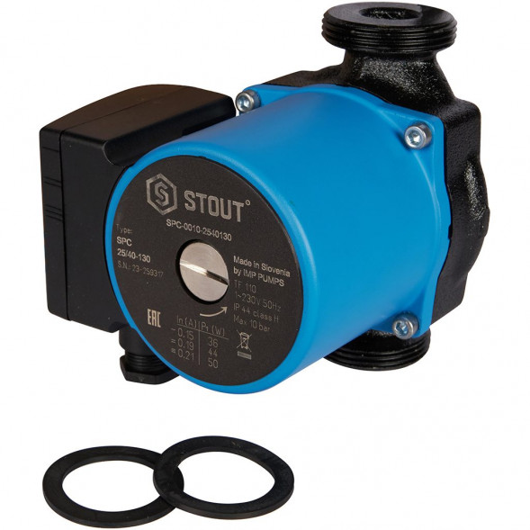 SPC-0010-2540130 STOUT Насос циркуляционный 25/40-130