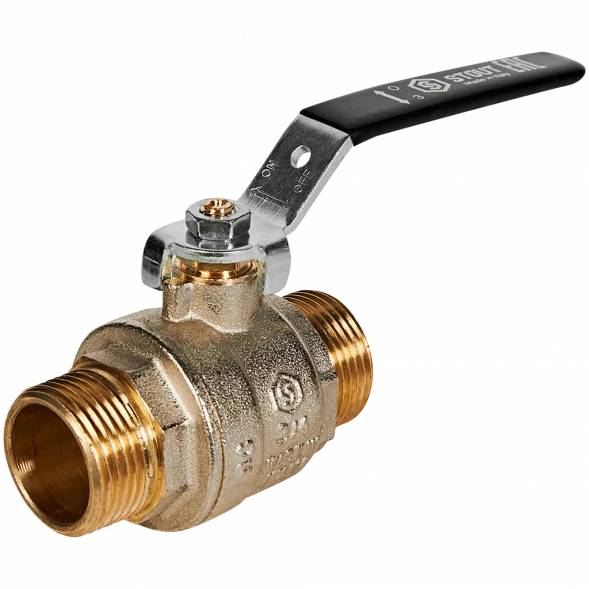 Кран шаровой полнопроходной STOUT НР/НР ручка рычаг 3/4