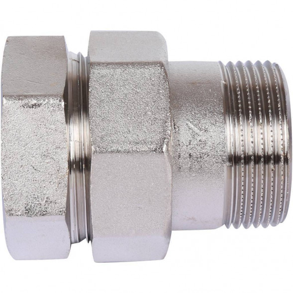 SFT-0045-000114 STOUT Разъемное соединение  американка  ВН, никелированное, уплотнение под гайкой по плоскости, 1” 1/4 (2700A1N121200B)