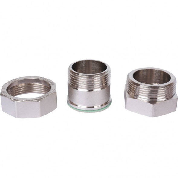 SFT-0045-000114 STOUT Разъемное соединение  американка  ВН, никелированное, уплотнение под гайкой по плоскости, 1” 1/4 (2700A1N121200B)