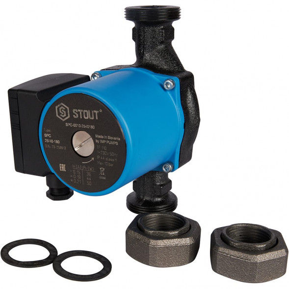 SPC-0010-2540180 STOUT Насос циркуляционный 25/40-180