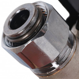 Кран шаровой STOUT с накидной гайкой угловой, НР/накидная гайка, ручка бабочка 1/2x1/2