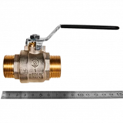 Кран шаровой полнопроходной STOUT НР/НР ручка рычаг 1