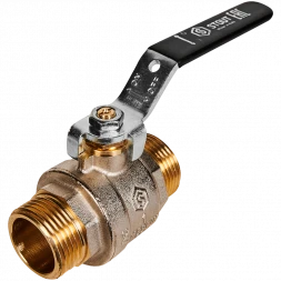 Кран шаровой полнопроходной STOUT НР/НР ручка рычаг 1