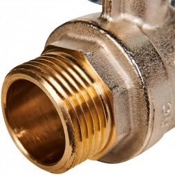 Кран шаровой полнопроходной STOUT НР/НР ручка рычаг 1