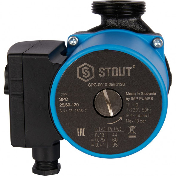 SPC-0010-2560130 STOUT Насос циркуляционный 25/60-130