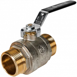Кран шаровой полнопроходной STOUT НР/НР ручка рычаг 1 1/4