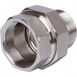 SFT-0045-000002 STOUT Разъемное соединение  американка  ВН, никелированное, уплотнение под гайкой по плоскости, 2” (2700A1N202000B)