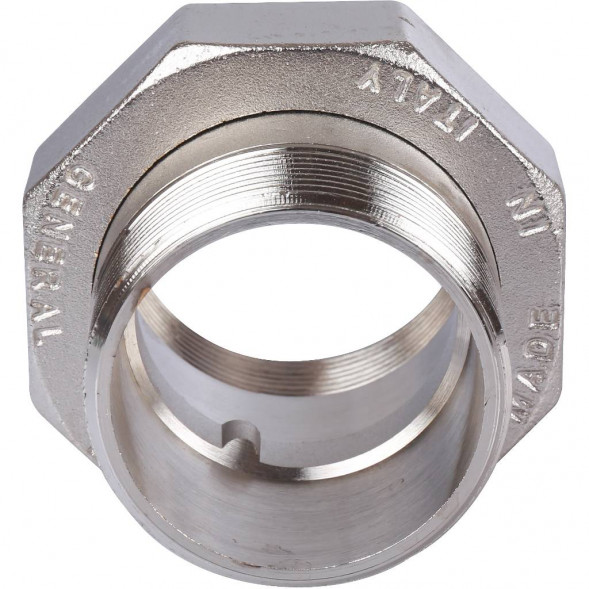 SFT-0045-000002 STOUT Разъемное соединение  американка  ВН, никелированное, уплотнение под гайкой по плоскости, 2” (2700A1N202000B)