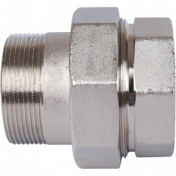 SFT-0045-000002 STOUT Разъемное соединение  американка  ВН, никелированное, уплотнение под гайкой по плоскости, 2” (2700A1N202000B)