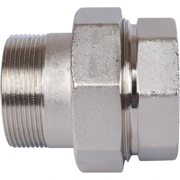 SFT-0045-000002 STOUT Разъемное соединение  американка  ВН, никелированное, уплотнение под гайкой по плоскости, 2” (2700A1N202000B)