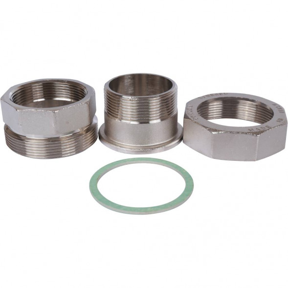 SFT-0045-000002 STOUT Разъемное соединение  американка  ВН, никелированное, уплотнение под гайкой по плоскости, 2” (2700A1N202000B)