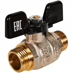 Кран шаровой полнопроходной STOUT НР/НР ручка бабочка 1/2