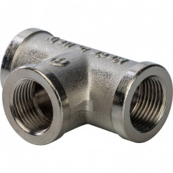 SFT-0020-000038 STOUT Тройник ВВ никелированный 3/8 (270014N030303B)