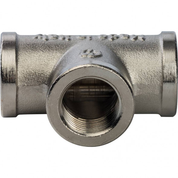 SFT-0020-000038 STOUT Тройник ВВ никелированный 3/8 (270014N030303B)