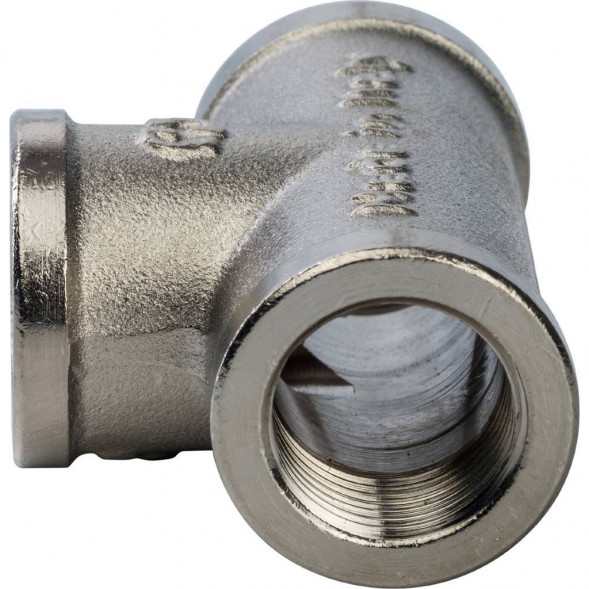 SFT-0020-000038 STOUT Тройник ВВ никелированный 3/8 (270014N030303B)