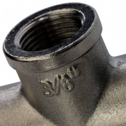 SFT-0020-000038 STOUT Тройник ВВ никелированный 3/8 (270014N030303B)