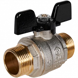 Кран шаровой полнопроходной STOUT НР/НР ручка бабочка 3/4