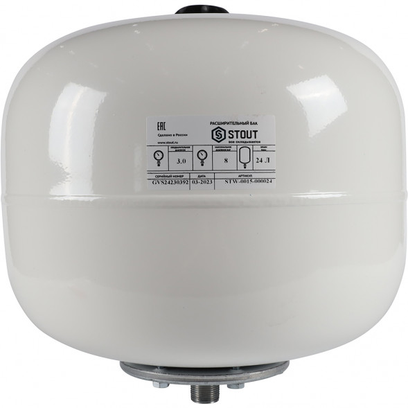 STW-0015-000024 STOUT Расширительный бак, для ГВС 24 л. вертикальный (цвет белый)