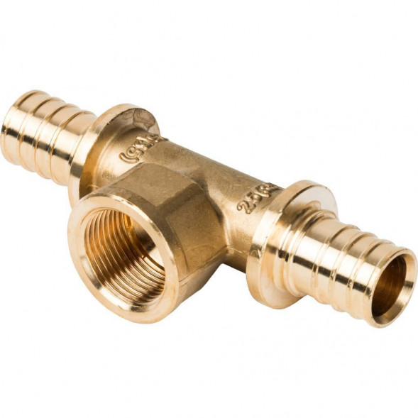 SFA-0028-002534 STOUT Тройник-переходник с внутренней резьбой 25xR 3/4  для труб из сшитого полиэтилена аксиальный (340012H052535B)