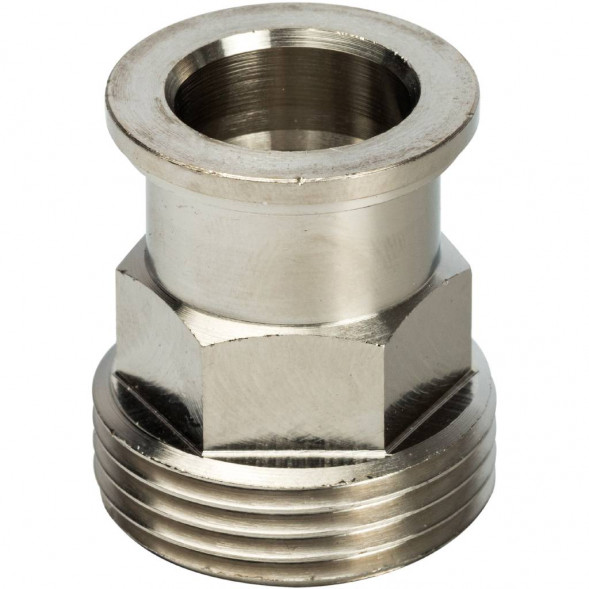 SDG-0019-020020 STOUT Разъемное соединение с плоским уплотнением и обратным клапаном, никелированное 3/4