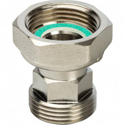 SDG-0019-020020 STOUT Разъемное соединение с плоским уплотнением и обратным клапаном, никелированное 3/4