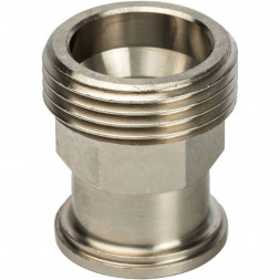 SDG-0019-020025 STOUT Разъемное соединение с плоским уплотнением и обратным клапаном, никелированное 1