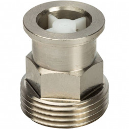 SDG-0019-020025 STOUT Разъемное соединение с плоским уплотнением и обратным клапаном, никелированное 1