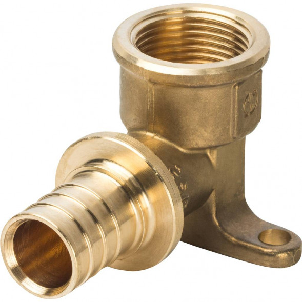 SFA-0009-002534 STOUT Угольник настенный с креплением 25xRp 3/4  для труб из сшитого полиэтилена аксиальный (340023H052535B)