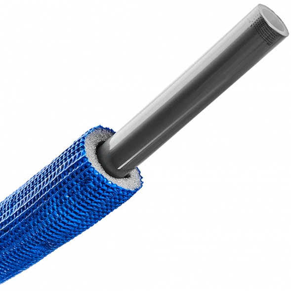 SPI-0004-001622 STOUT 16х2,2 (бухта 100 метров) PEX-a труба из сшитого полиэтилена с кислородным слоем, серая в теплоизоляции (синяя)