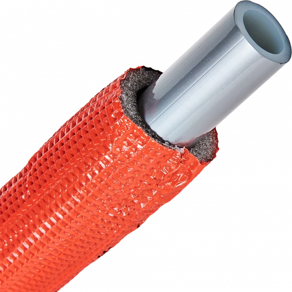 SPI-0003-002028 STOUT 20х2,8 (бухта 100 метров) PEX-a труба из сшитого полиэтилена с кислородным слоем, серая в теплоизоляции (красная)