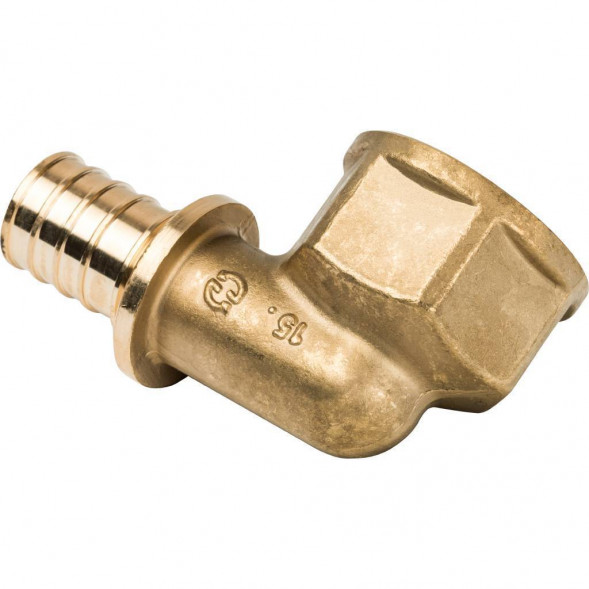 SFA-0006-002534 STOUT Угольник-переходник с внутренней резьбой 25xG 3/4  для труб из сшитого полиэтилена аксиальный (340022H052535B)