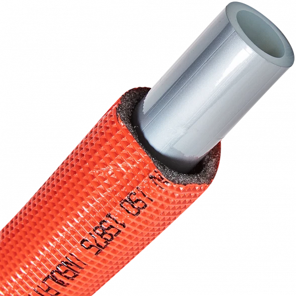 SPI-0003-002535 STOUT 25х3,5 (бухта 50 метров) PEX-a труба из сшитого полиэтилена с кислородным слоем, серая в теплоизоляции (красная)