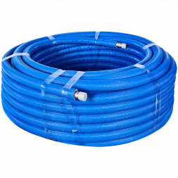 SPI-0004-002535 STOUT 25х3,5 (бухта 50 метров) PEX-a труба из сшитого полиэтилена с кислородным слоем, серая в теплоизоляции (синяя)